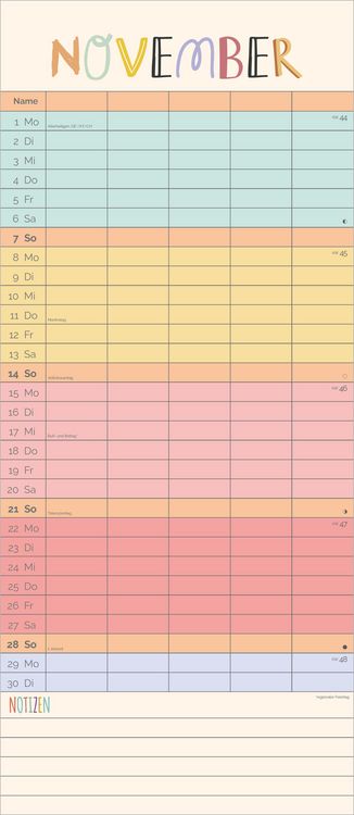 Produktbild: Familienplaner Unser buntes Jahr XL 2027