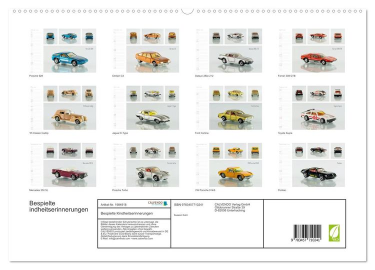 Produktbild: Bespielte Kindheitserinnerungen (hochwertiger Premium Wandkalender 2026 DIN A2 quer), Kunstdruck in Hochglanz
