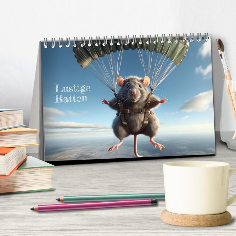 Produktbild: Lustige Ratten (Tischkalender 2026 DIN A5 quer), CALVENDO Monatskalender