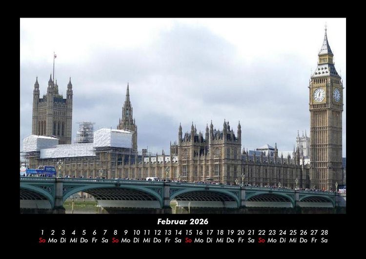 Produktbild: London 2026 Fotokalender DIN A3
