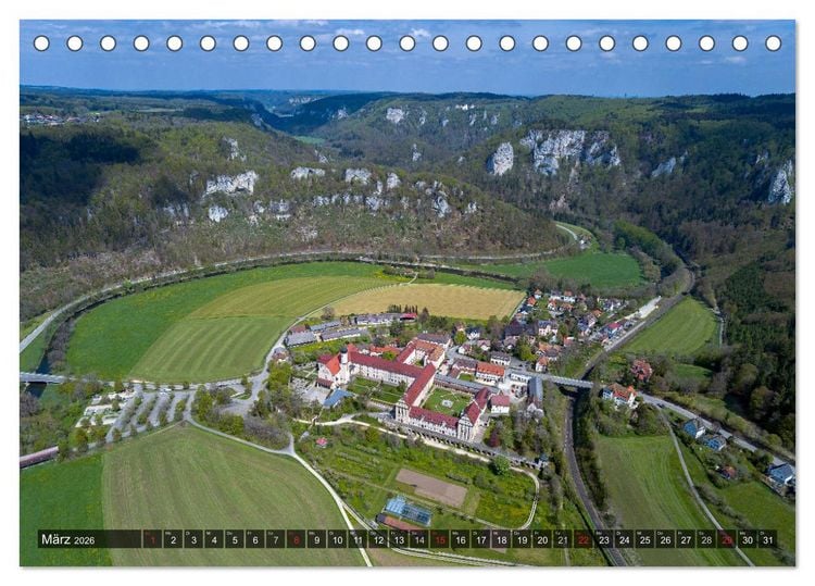 Produktbild: Mein Donautal aus der Luft (Tischkalender 2026 DIN A5 quer), CALVENDO Monatskalender