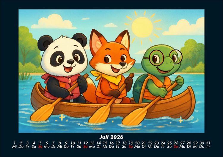 Produktbild: Pippin, Finn & Taz - Freunde im Zauberwald 2026 Fotokalender DIN A4