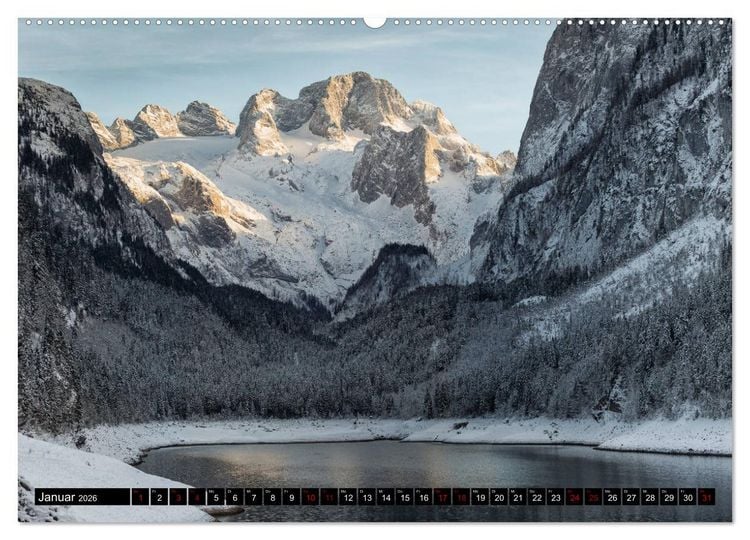 Produktbild: Seen - Berge - Salzkammergut (hochwertiger Premium Wandkalender 2026 DIN A2 quer), Kunstdruck in Hochglanz