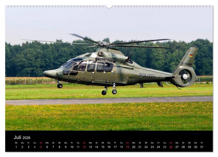 Produktbild: Helicopter 2026 (hochwertiger Premium Wandkalender 2026 DIN A2 quer), Kunstdruck in Hochglanz