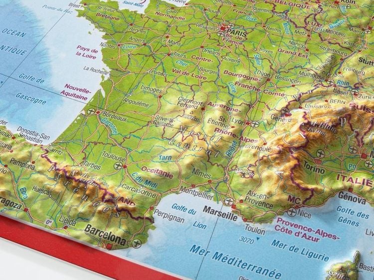 Produktbild: Reliefpostkarte Frankreich