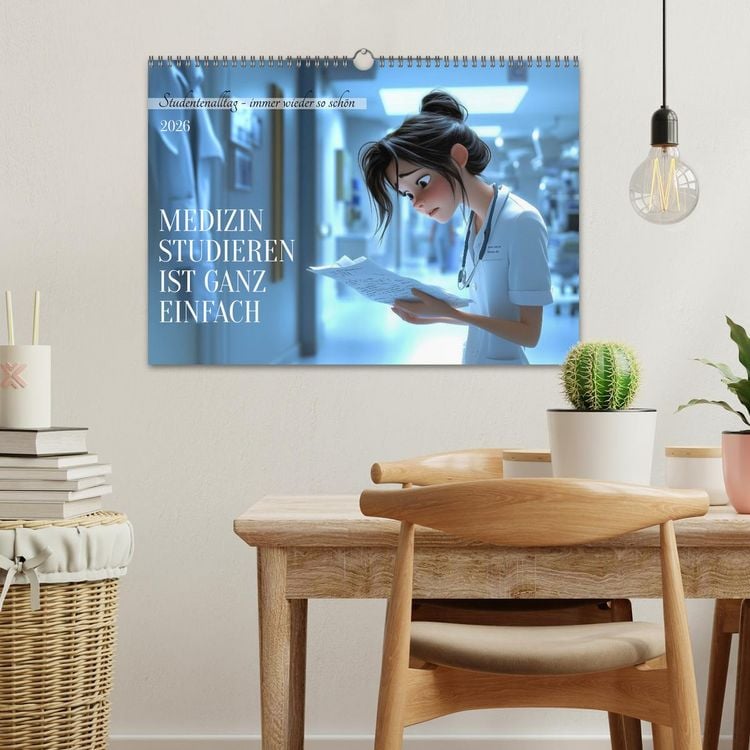 Produktbild: Medizin studieren ist ganz einfach (Wandkalender 2026 DIN A3 quer), CALVENDO Monatskalender