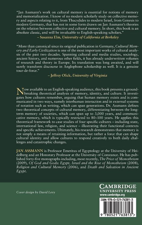 Produktbild: Cultural Memory and Early Civilization