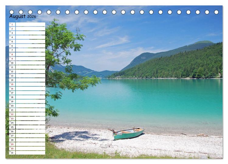 Produktbild: Einsame Natur - Terminkalender (Tischkalender 2026 DIN A5 quer), CALVENDO Monatskalender