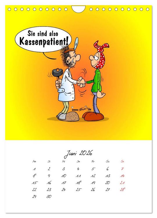 Produktbild: Trumix Cartoons - Gesundheit (Wandkalender 2026 DIN A4 hoch), CALVENDO Monatskalender