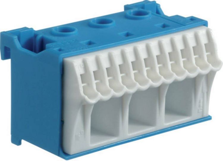 Produktbild: Hager KN14N HAGER KN14N Blau - Wei&szlig; Anschlussblock Klemmblock 63 A 1 St.