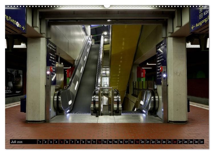Produktbild: U-Bahn-Stationen Hannover (Wandkalender 2026 DIN A2 quer), CALVENDO Monatskalender