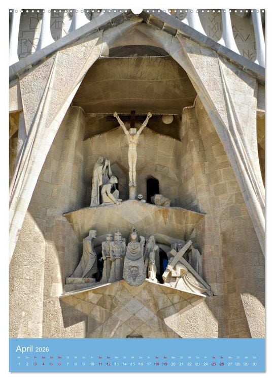 Produktbild: Sagrada Fam&iacute;lia - Gaud&iacute;s unvollendetes Meisterwerk (hochwertiger Premium Wandkalender 2026 DIN A2 hoch), Kunstdruck in Hochglanz