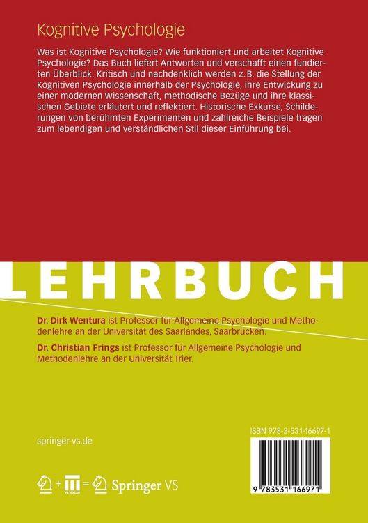 Produktbild: Kognitive Psychologie