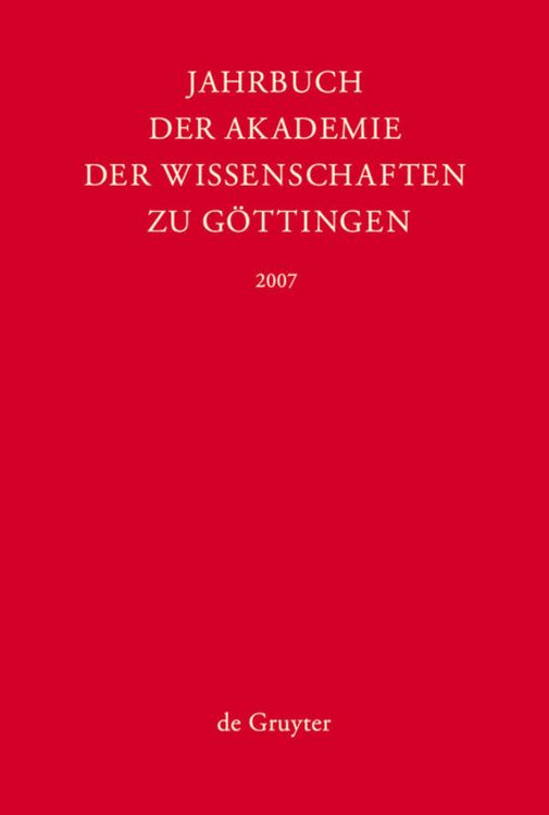 Produktbild: Jahrbuch der G&ouml;ttinger Akademie der Wissenschaften / 2007