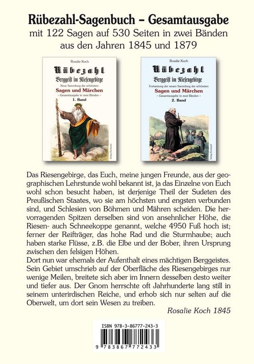 Produktbild: R&uuml;bezahl &ndash; Berggeist im Riesengebirge 1845 - Band 1 (von 2)