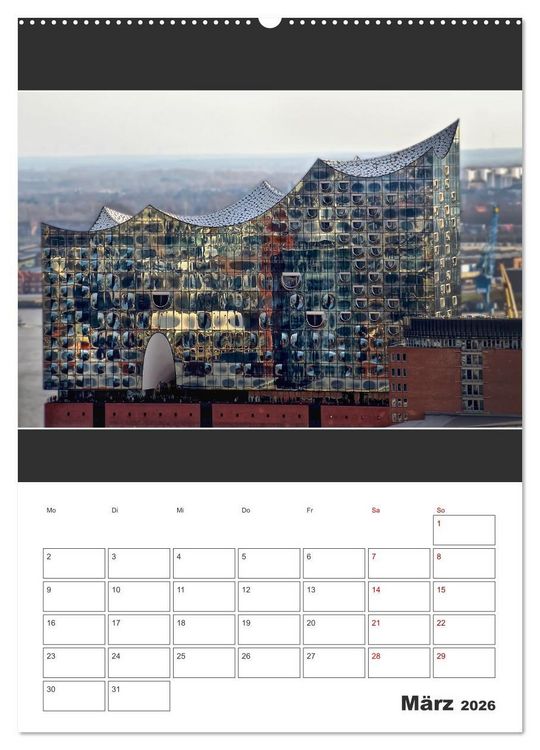 Produktbild: Spitze! Elbphilharmonie Hamburg 2026 (Wandkalender 2026 DIN A2 hoch), CALVENDO Monatskalender