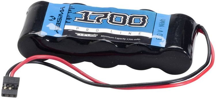 Produktbild: Absima Modellbau-Empf&auml;ngerakku (NiMh) 6V 1700 mAh Zellen-Zahl: 5 Stick JR
