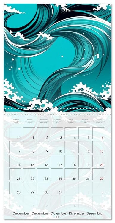 Produktbild: Essence de l'abstraction (Calendrier mural carr&eacute; 2026 30x30 cm) Calendrier double avec une page pour vos prises de notes