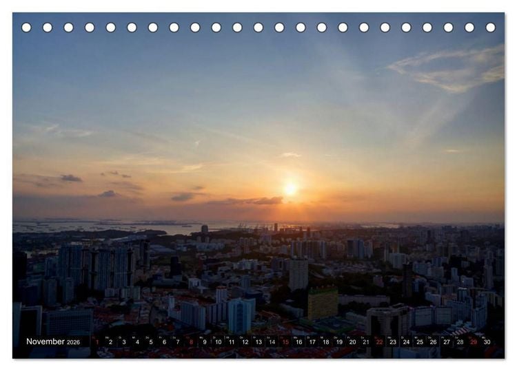 Produktbild: Singapur - Einzigartige Skylines (Tischkalender 2026 DIN A5 quer), CALVENDO Monatskalender