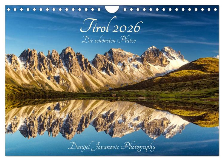 Produktbild: Tirol 2026 - die sch&ouml;nsten Pl&auml;tze (Wandkalender 2026 DIN A4 quer), CALVENDO Monatskalender