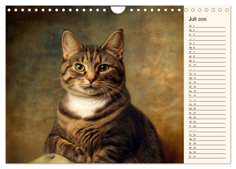 Produktbild: Katzen schaffen Kunst (Wandkalender 2026 DIN A4 quer), CALVENDO Monatskalender