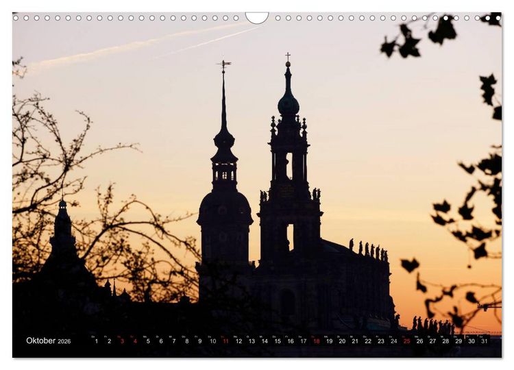 Produktbild: Elbflorenzansichten (Wandkalender 2026 DIN A3 quer), CALVENDO Monatskalender