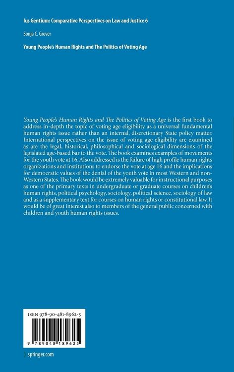 Produktbild: Young People&rsquo;s Human Rights and the Politics of Voting Age