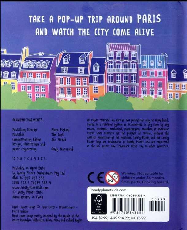 Produktbild: Lonely Planet Kids Pop-Up Paris