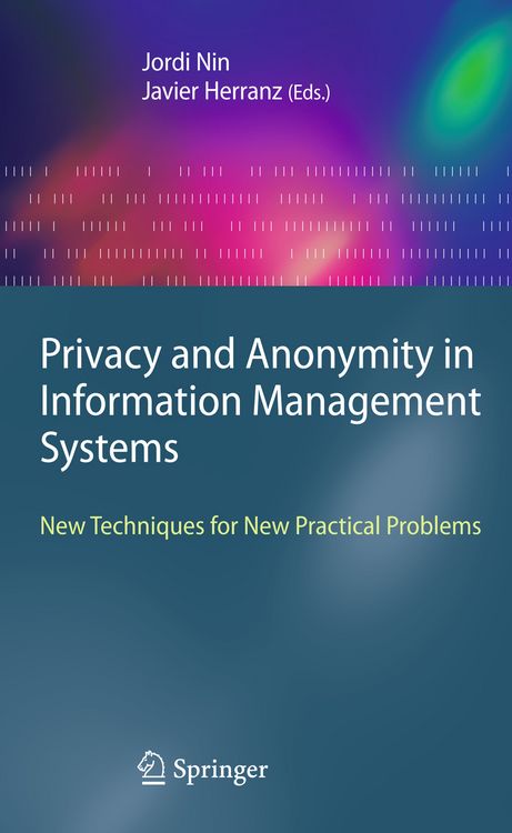 Produktbild: Privacy and Anonymity in Information Management Systems