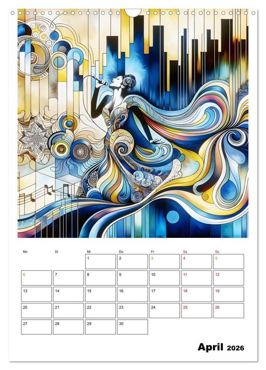 Produktbild: Taktvoll &ndash; Rhythmische Eleganz (Wandkalender 2026 DIN A3 hoch), CALVENDO Monatskalender