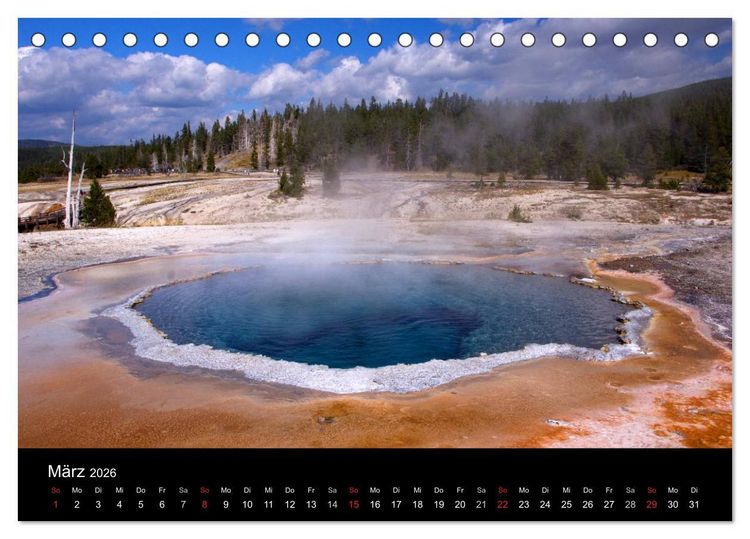 Produktbild: Yellowstone Impressionen (Tischkalender 2026 DIN A5 quer), CALVENDO Monatskalender