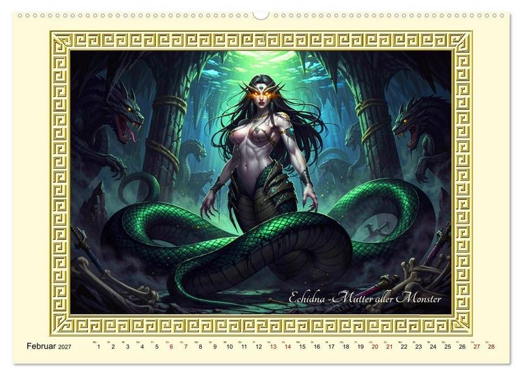 Produktbild: Ungeheuer der griechischen Mythologie (Wandkalender 2027 DIN A2 quer), CALVENDO Monatskalender