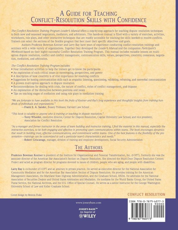 Produktbild: The Conflict Resolution Training Program