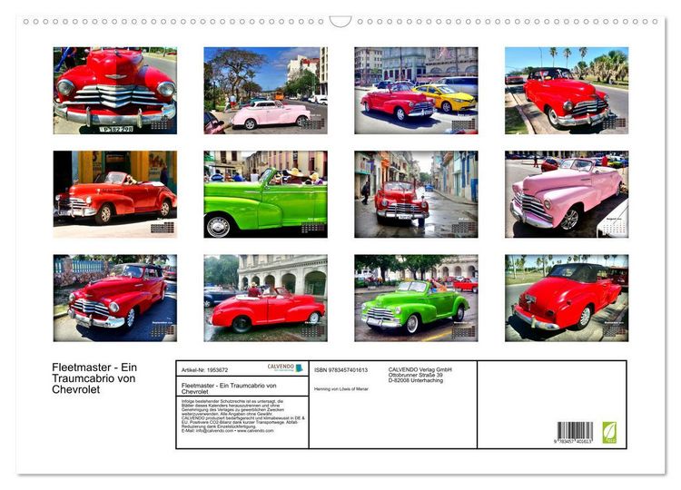 Produktbild: Fleetmaster - Ein Traumcabrio von Chevrolet (Wandkalender 2026 DIN A2 quer), CALVENDO Monatskalender