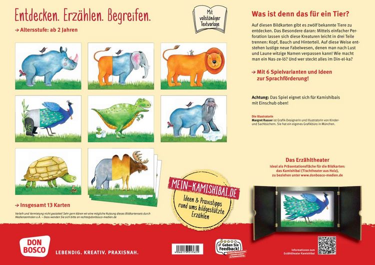 Produktbild: Zel&ouml;fant und Kr&ouml;kadin: Meine verr&uuml;ckten Lieblingstiere. Kamishibai Bildkartenset