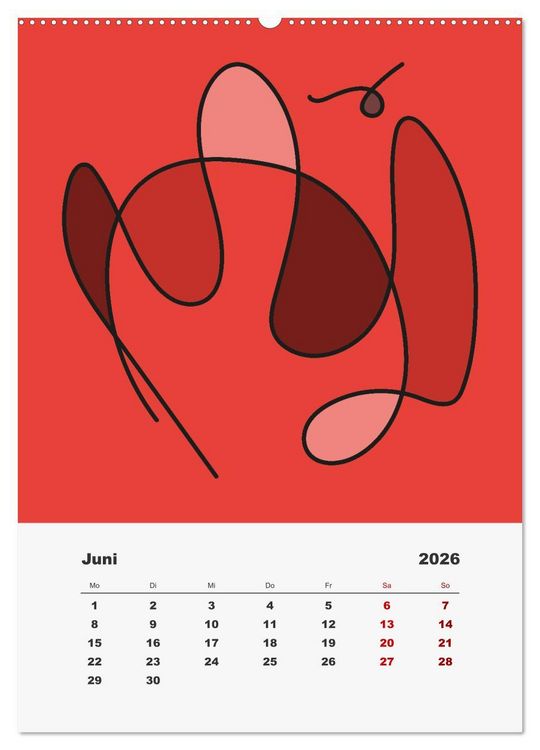 Produktbild: FormArt - Linien und Farben (hochwertiger Premium Wandkalender 2026 DIN A2 hoch), Kunstdruck in Hochglanz