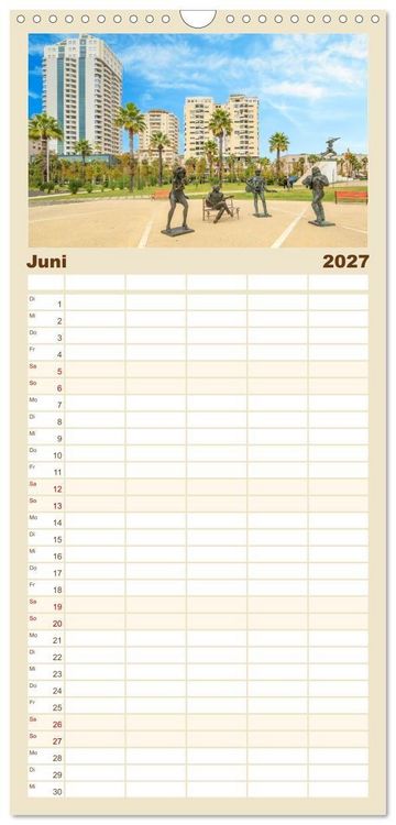 Produktbild: Familienplaner 2027 - Durr&euml;s und Kruja &ndash; Sch&auml;tze Albaniens mit 5 Spalten (Wandkalender, 21 x 45 cm) CALVENDO