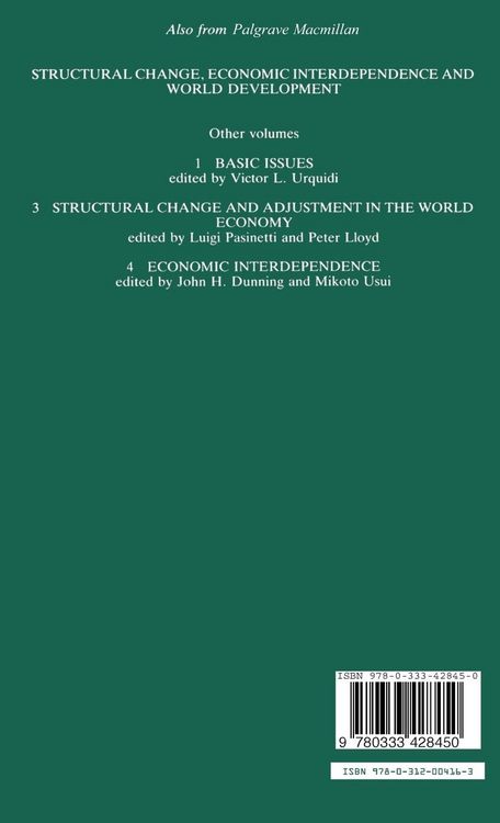 Produktbild: Structural Change, Economic Interdependence and World Development