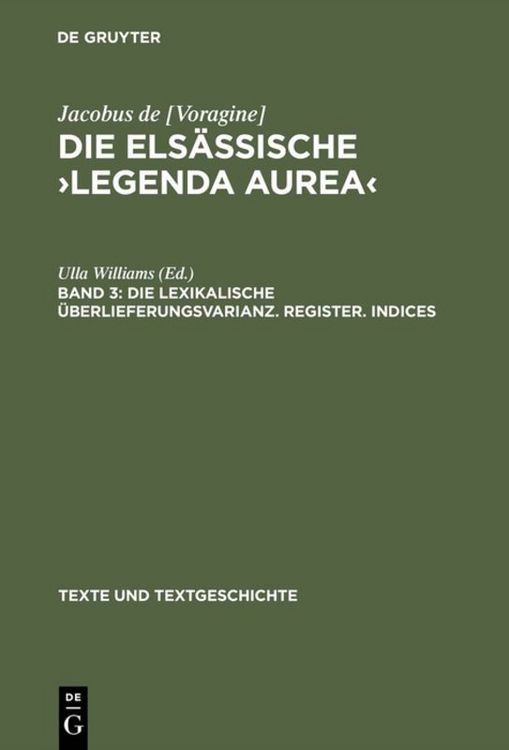 Produktbild: Die lexikalische &Uuml;berlieferungsvarianz. Register. Indices
