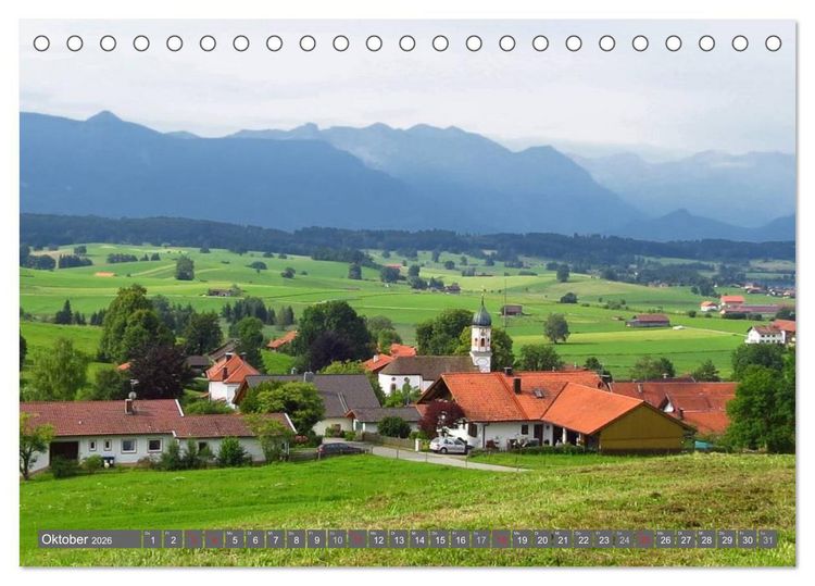 Produktbild: Murnau und das Blaue Land - Aquarelle und Fotografien (Tischkalender 2026 DIN A5 quer), CALVENDO Monatskalender