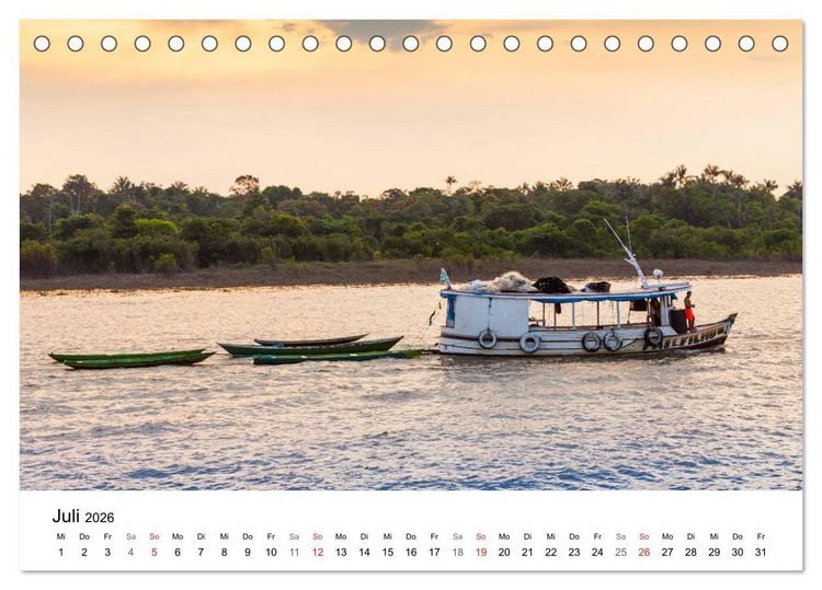 Produktbild: Mythos Amazonas - Naturparadies Brasiliens (Tischkalender 2026 DIN A5 quer), CALVENDO Monatskalender