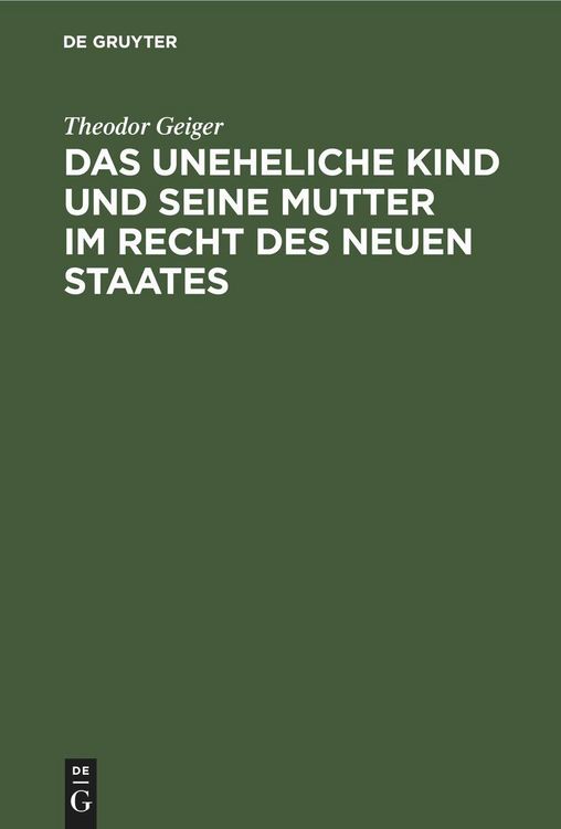 Produktbild: Das uneheliche Kind und seine Mutter im Recht des neuen Staates
