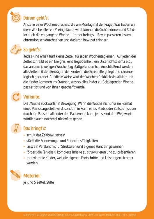 Produktbild: 30 Rituale und &Uuml;berg&auml;nge in der Grundschule. F&uuml;r Orientierung, Sicherheit und Struktur im Schulalltag