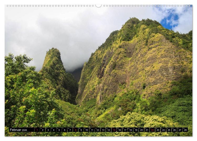 Produktbild: Wandern auf Hawaii - Berge im Pazifik (hochwertiger Premium Wandkalender 2026 DIN A2 quer), Kunstdruck in Hochglanz