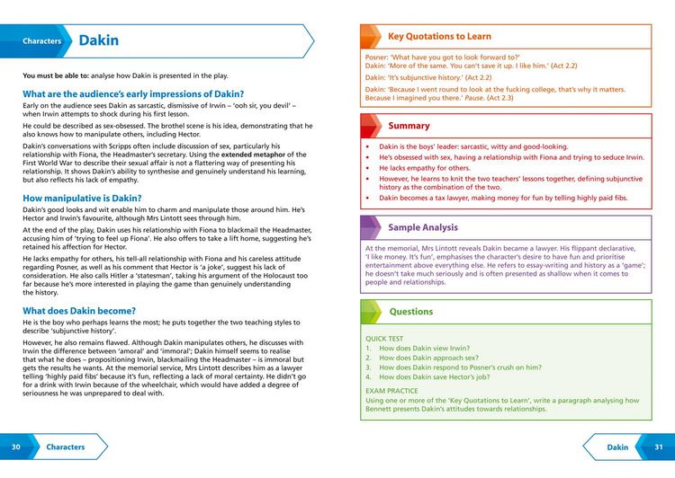 Produktbild: Collins Snap Revision Text Guides - The History Boys: Aqa GCSE English Literature