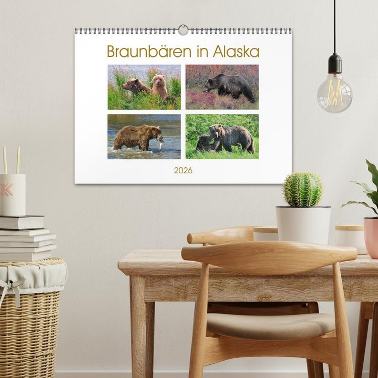 Produktbild: Braunb&auml;ren in Alaska (Wandkalender 2026 DIN A3 quer), CALVENDO Monatskalender