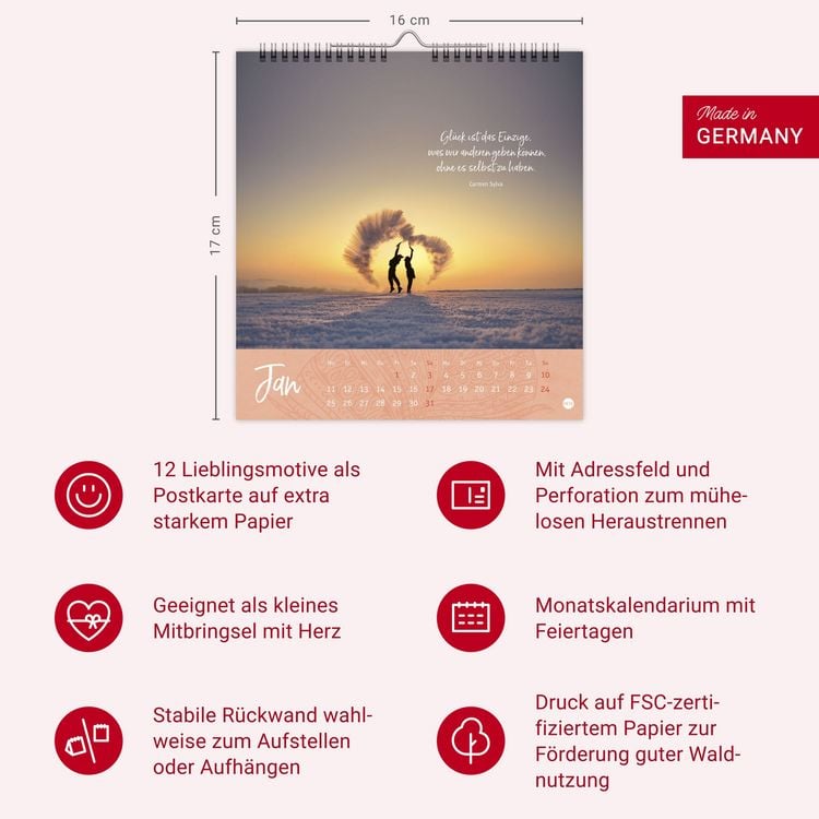 Produktbild: Tage voller Gl&uuml;ck Postkartenkalender 2027