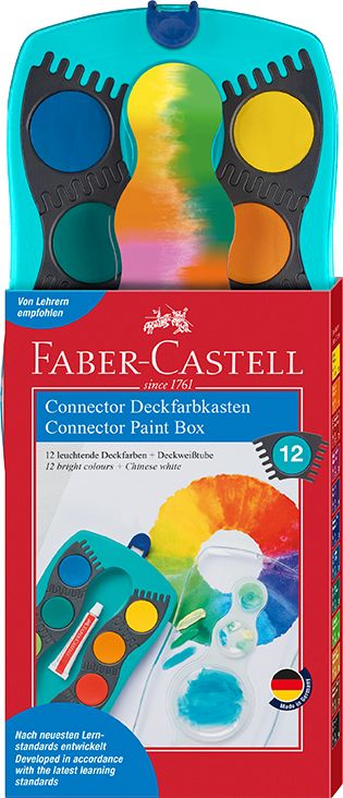 Produktbild: Faber-Castell Farbkasten Connector 12 Farben t&uuml;rkis