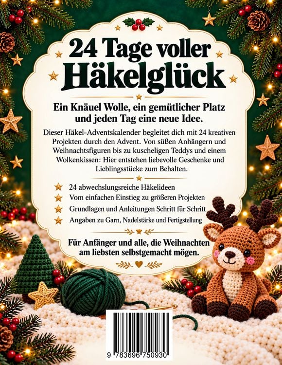 Produktbild: Der H&auml;kel Adventskalender - Adventskalender Buch zum H&auml;keln