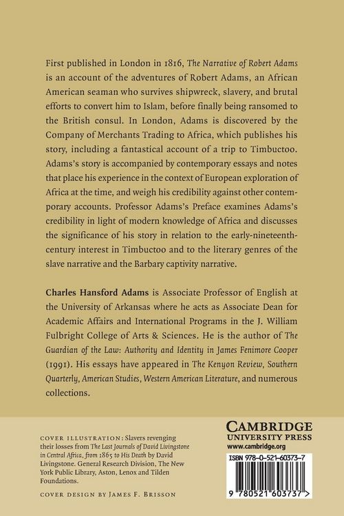 Produktbild: The Narrative of Robert Adams, A Barbary Captive
